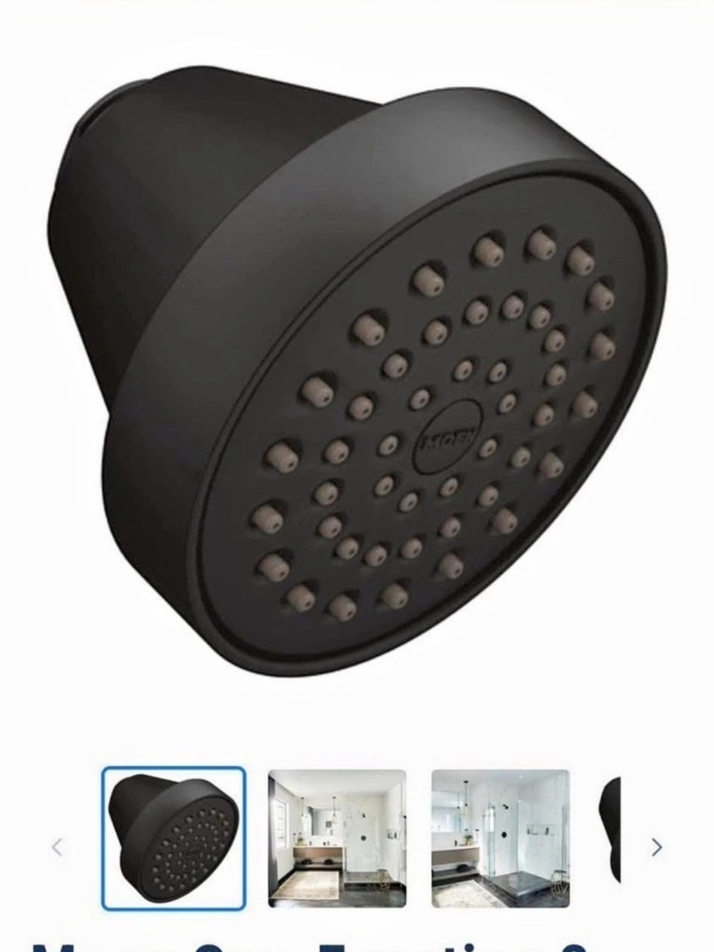 Moen One-Function 3 5/8" Diameter Standard Spray Head Matte Black Spray Heads